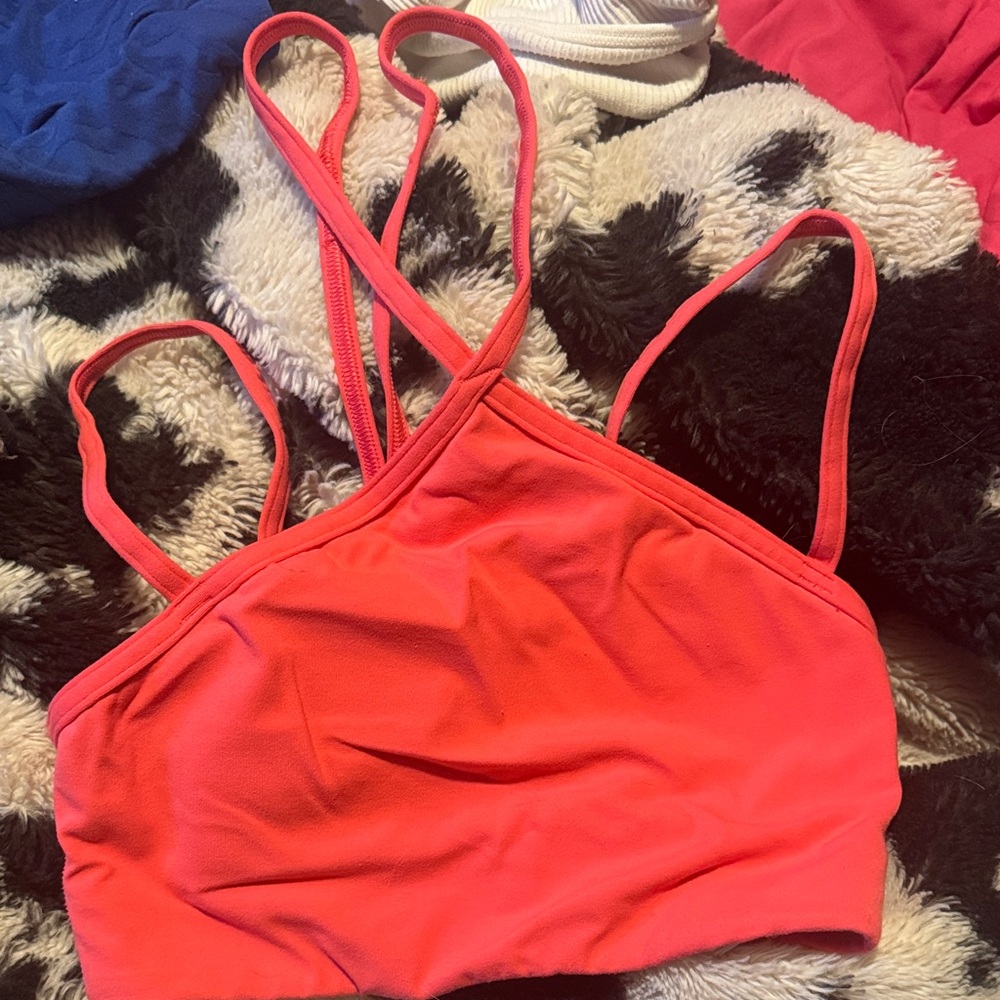 Lululemon Athletica Bright Coral Bandeau